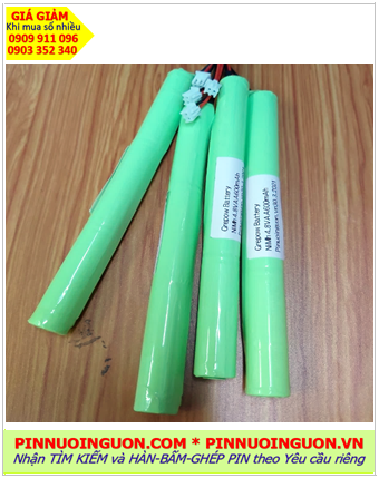 Pin sạc 4.8v AA600mAh; Pin đèn Exit thoát hiểm 4.8v AA600mAh; Pin đèn sự cố khẩn cấp 4.8v AA600mAh
